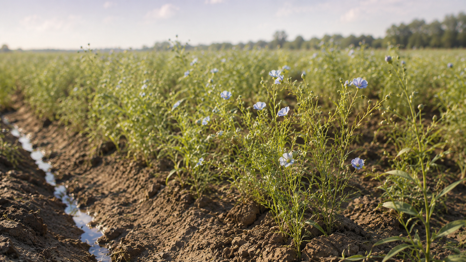Flax cultivation and water-conscious agricultural landscape